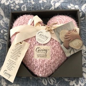 Demdaco Giving Heart Collection Comfort Heart Hug Pillow Pink NEW in box